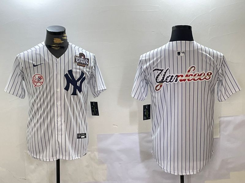 Men New York Yankees Blank White stripe Game 2024 Nike MLB Jersey style 102727->new york yankees->MLB Jersey